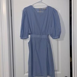 Baby blue cutout dress
